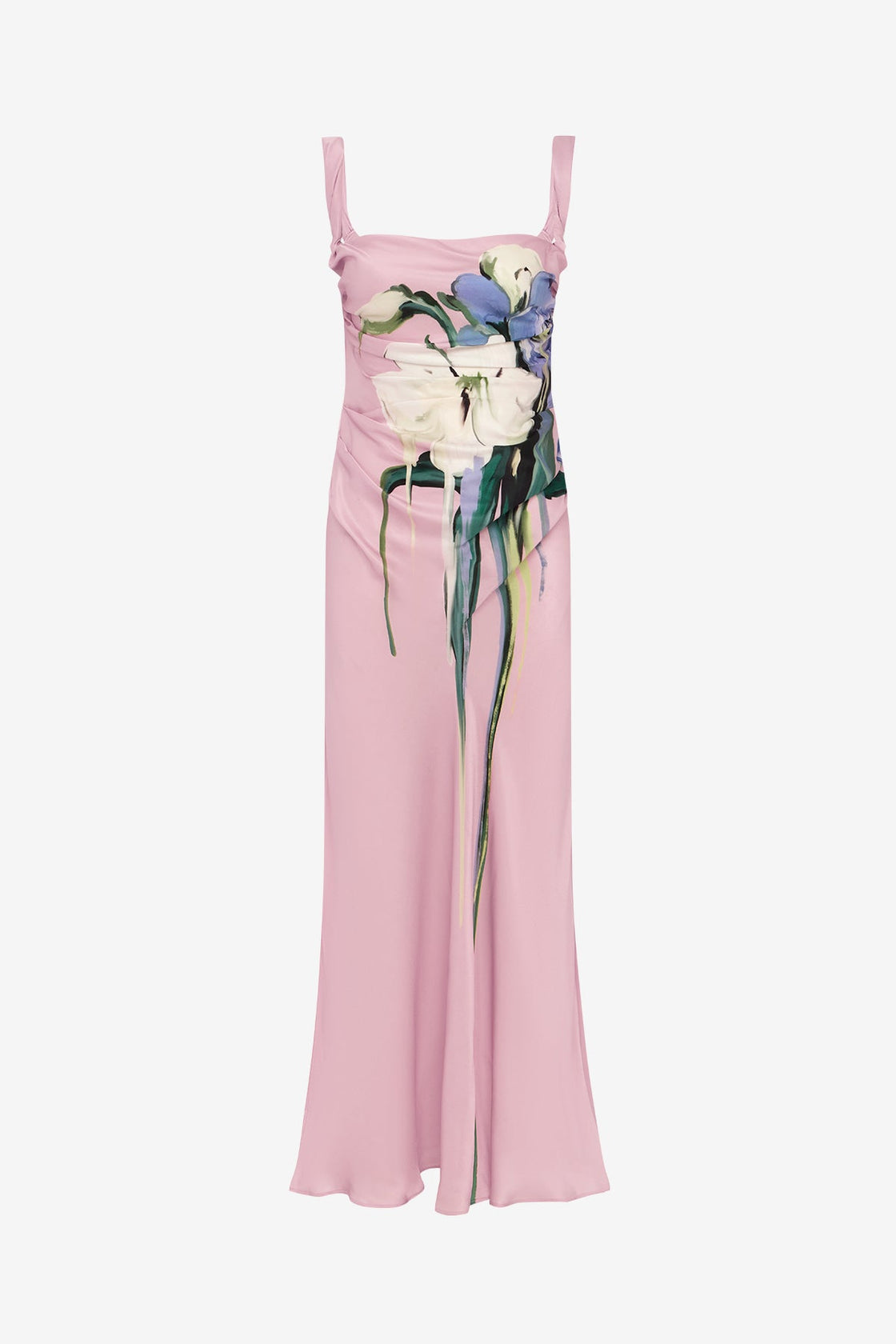 Valentina Maxi Dress - Bouquet Print in Pastel Pink Dress Maxi