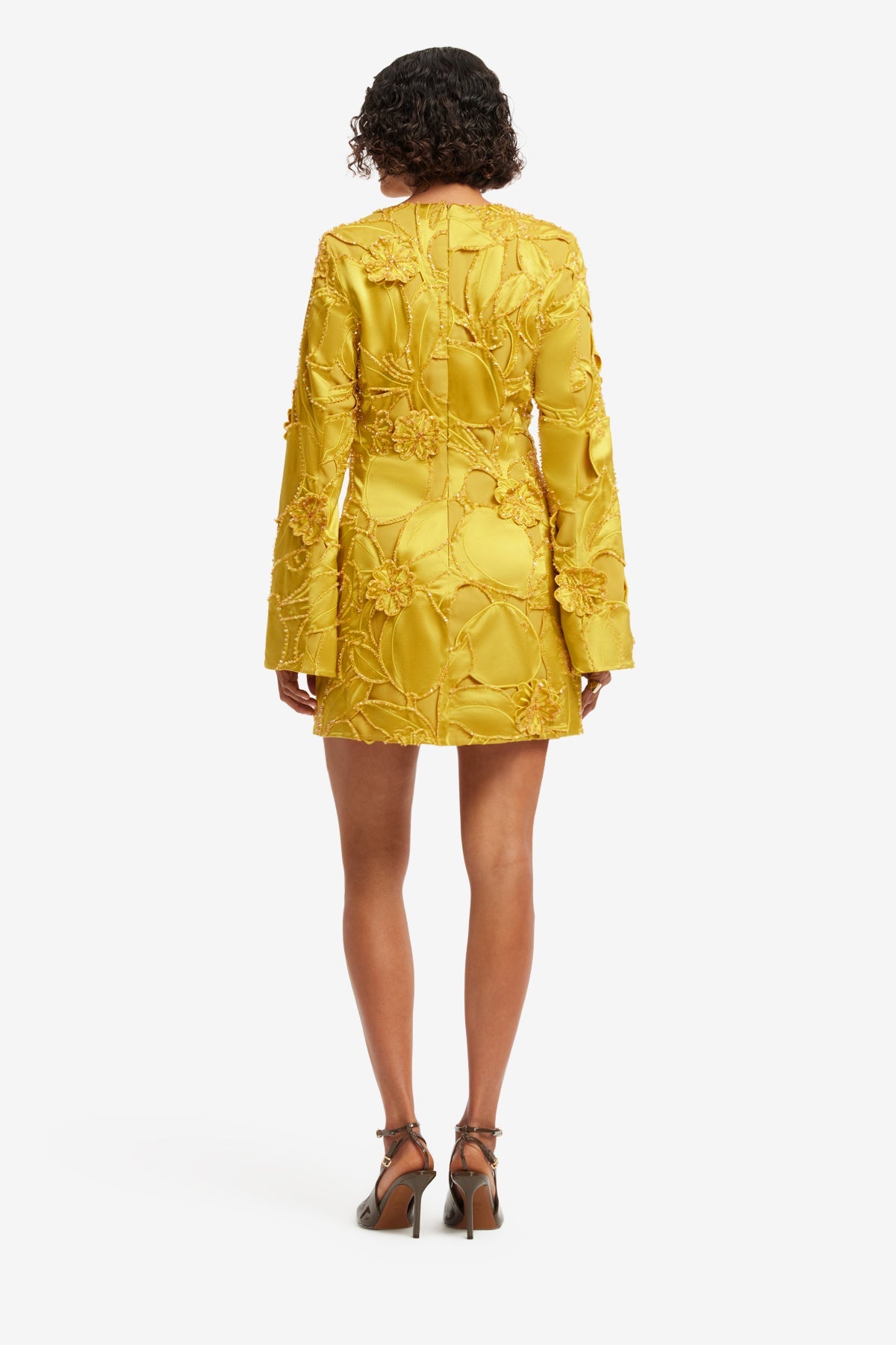 Suzanne Embellished Bell Sleeve Mini Dress - Opulence – LEO LIN