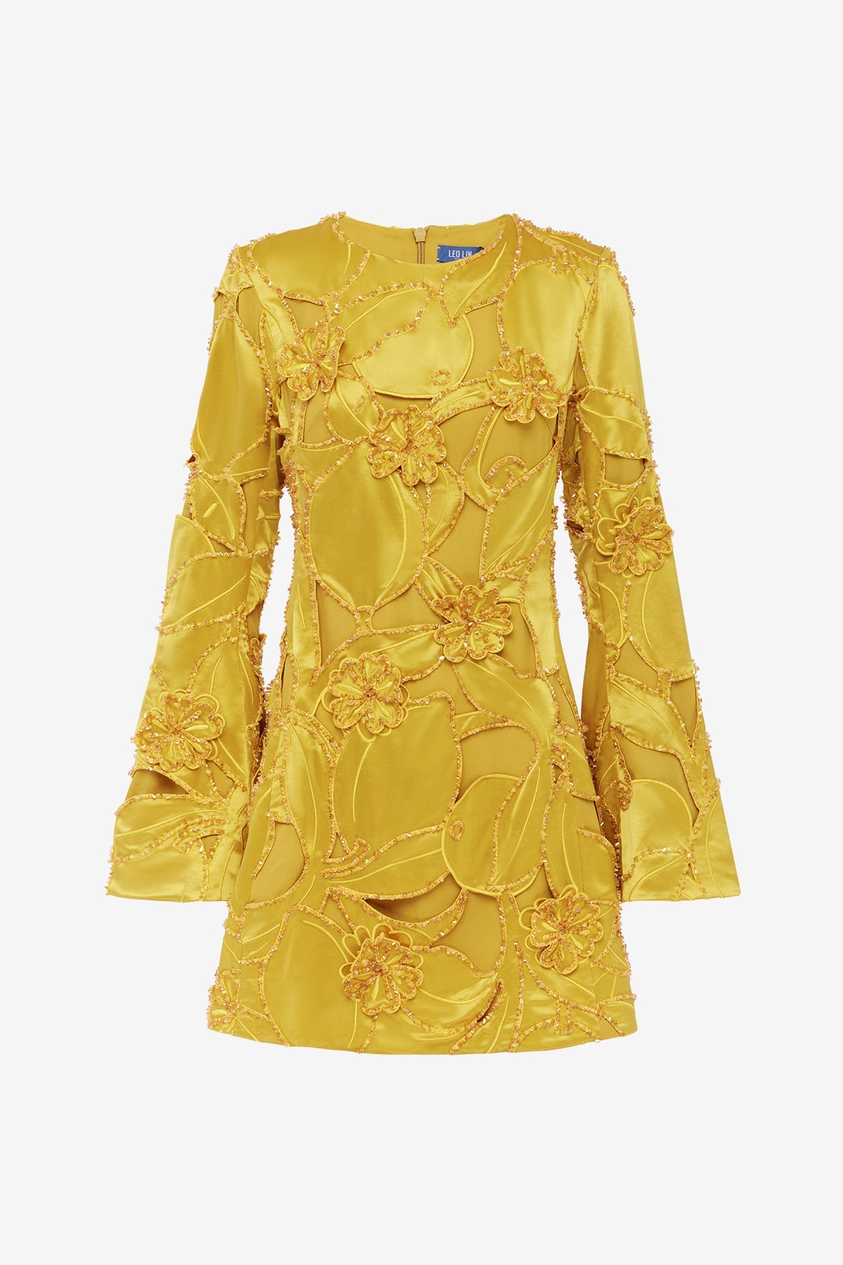 Suzanne Embellished Bell Sleeve Mini Dress - Opulence – LEO LIN