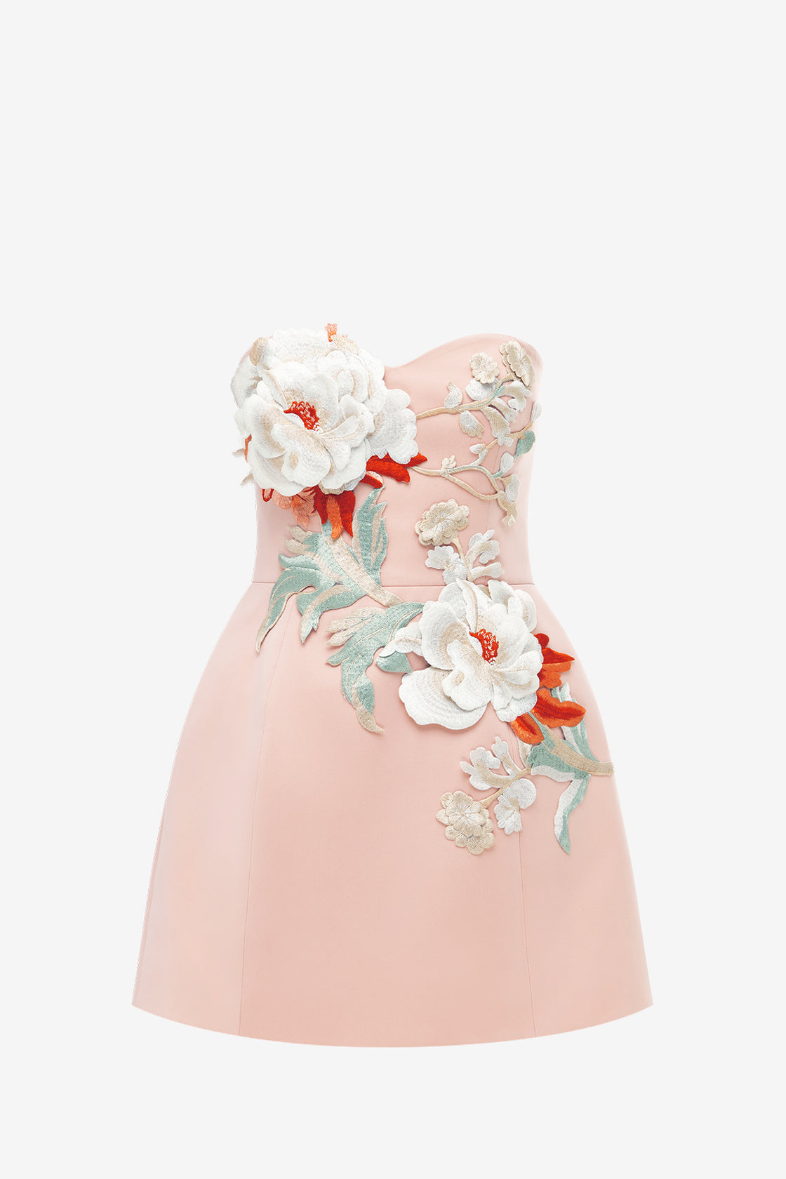 Exclusive LEO LIN Rosario Appliqué Bustier Mini Dress - Peony Print