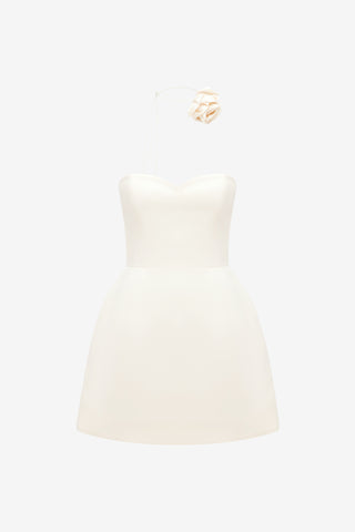 Exclusive LEO LIN Rosalie Bustier Mini Dress - Vanilla
