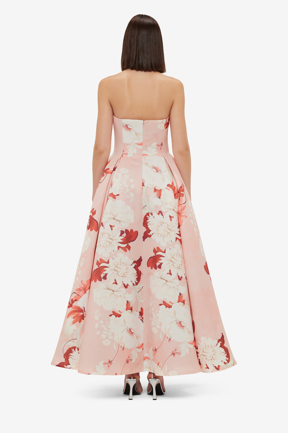 Nora Bustier Maxi Dress - Peony Print Dress Maxi