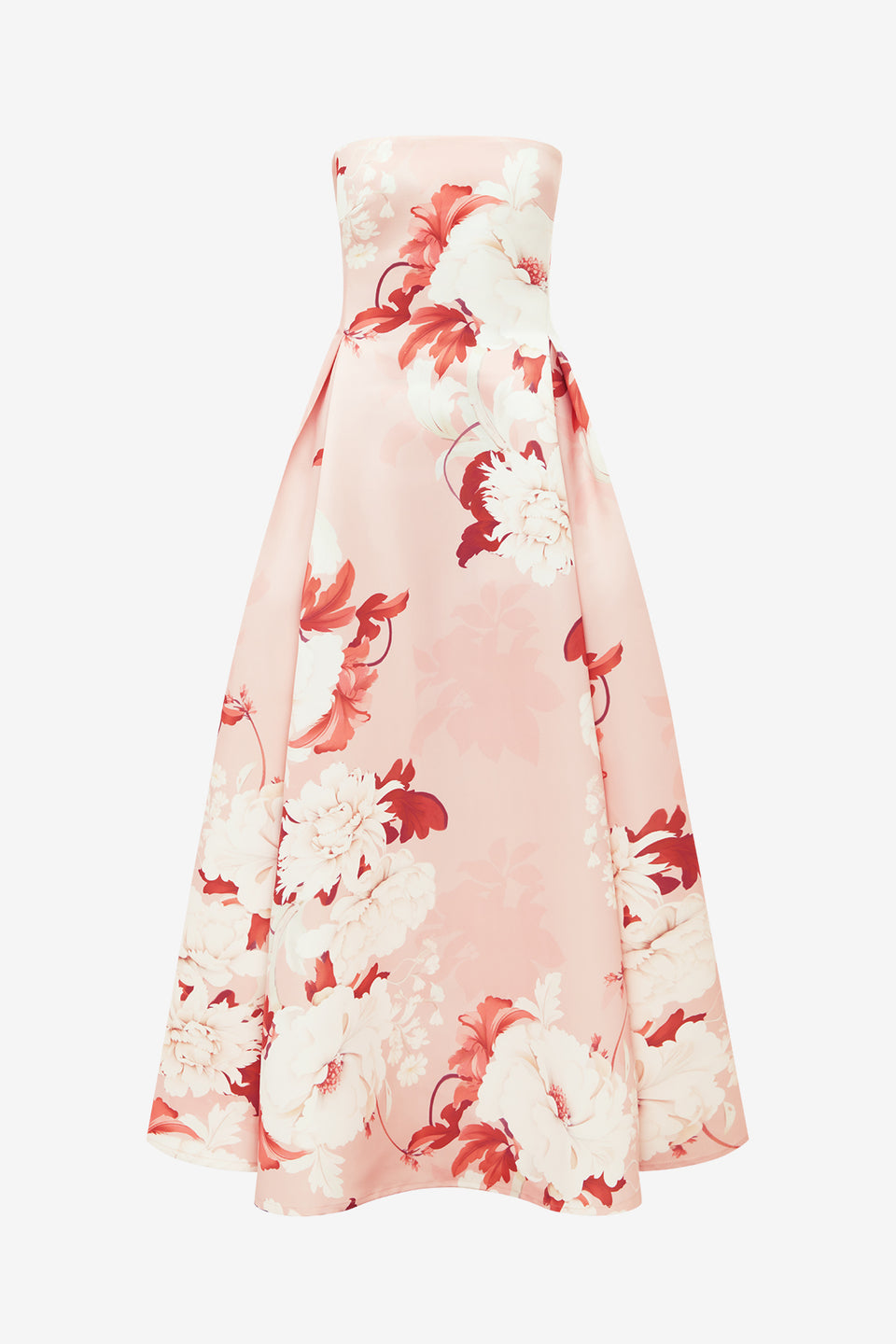 Nora Bustier Maxi Dress - Peony Print Dress Maxi