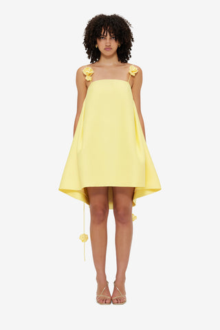Exclusive LEO LIN Fiona Rose Mini Dress - Sorbet Yellow