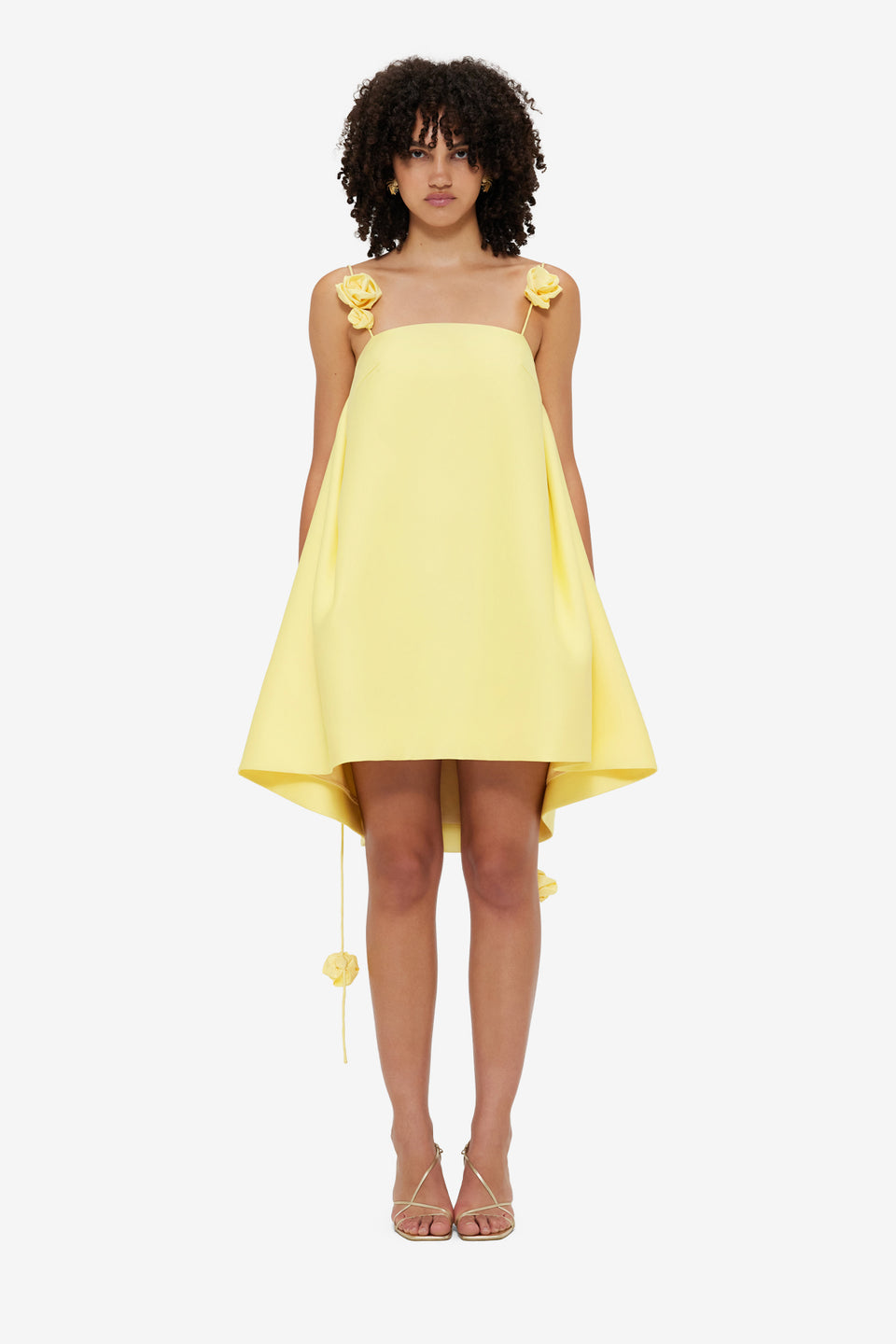 Exclusive LEO LIN Fiona Rose Mini Dress - Sorbet Yellow