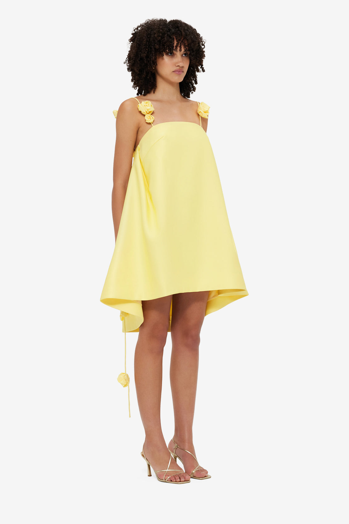 Exclusive LEO LIN Fiona Rose Mini Dress - Sorbet Yellow