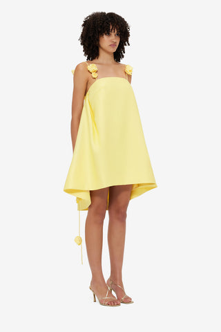Exclusive LEO LIN Fiona Rose Mini Dress - Sorbet Yellow