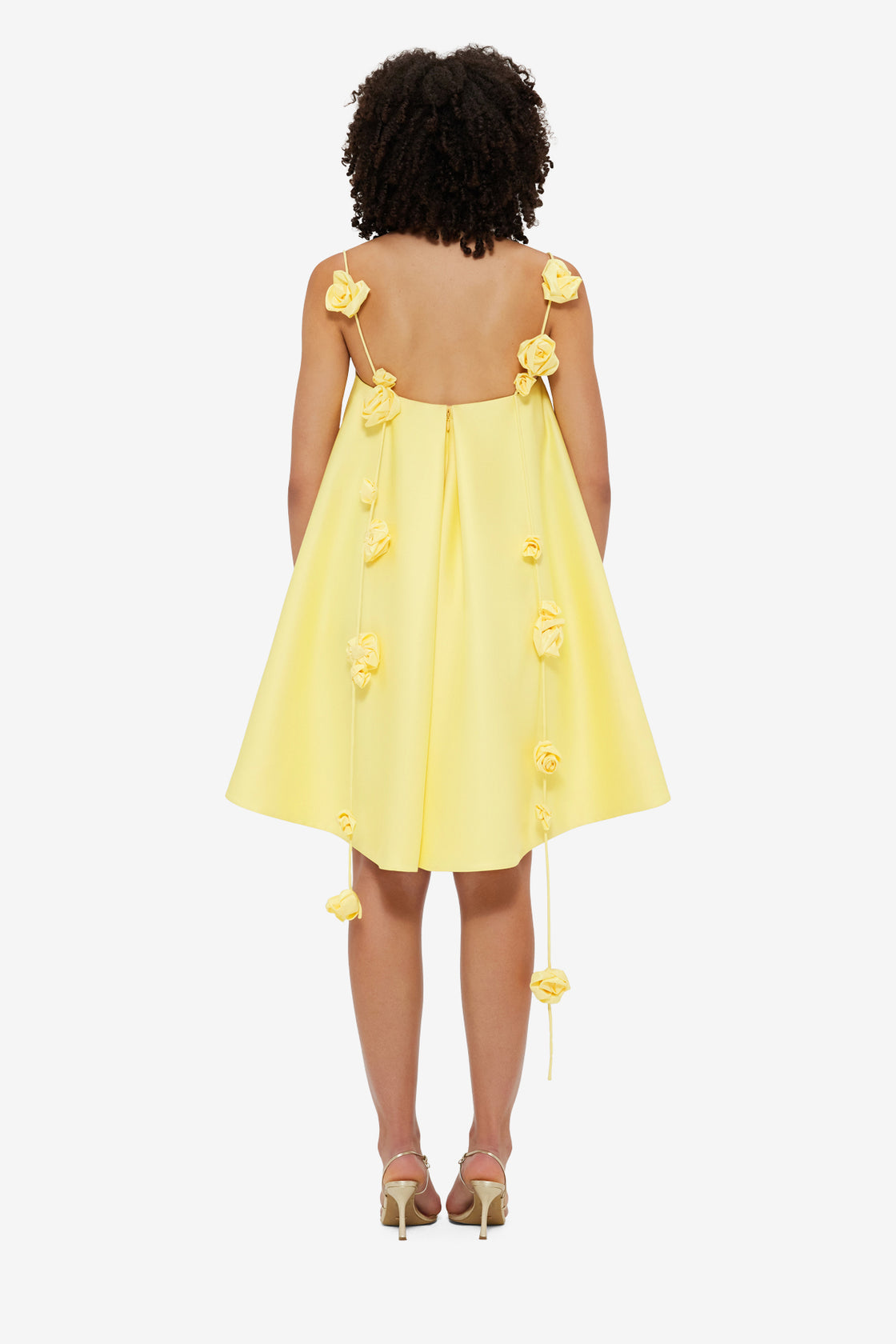 Exclusive LEO LIN Fiona Rose Mini Dress - Sorbet Yellow