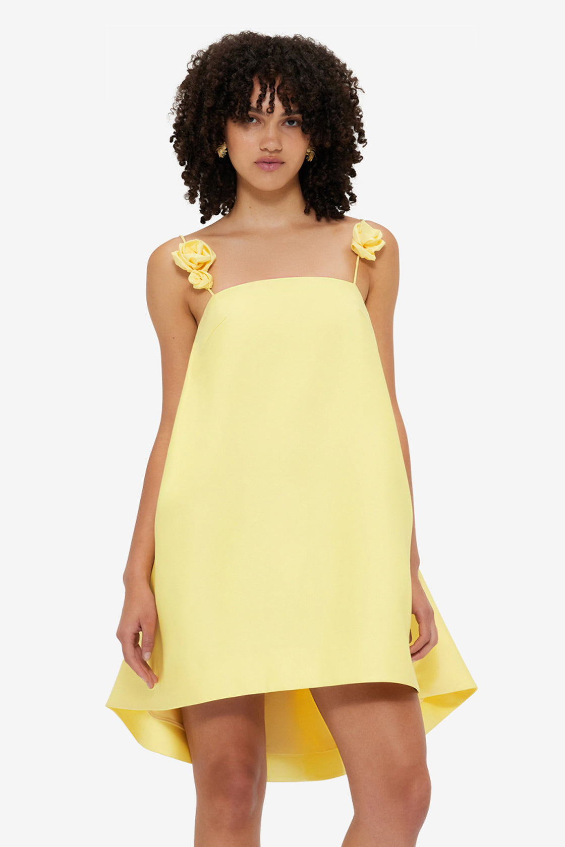 Exclusive LEO LIN Fiona Rose Mini Dress - Sorbet Yellow