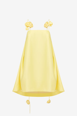 Exclusive LEO LIN Fiona Rose Mini Dress - Sorbet Yellow