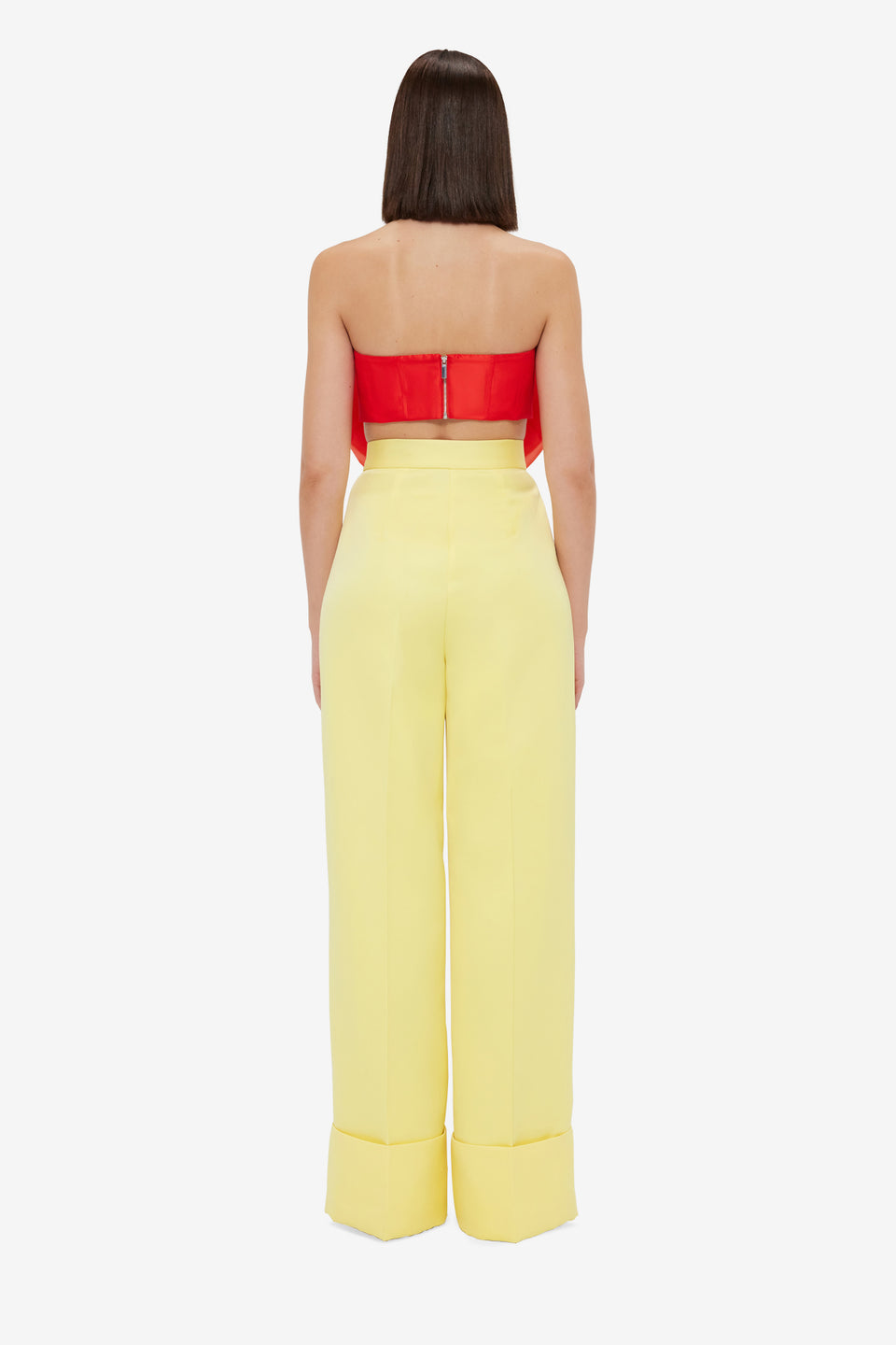 Exclusive Leo Lin Bloom Rose Bustier Top - Scarlet