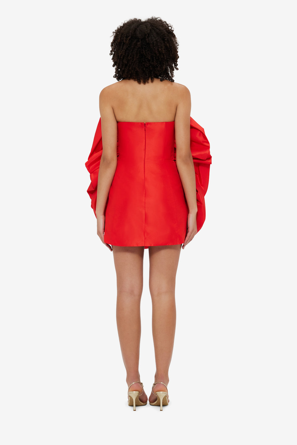 Exclusive Leo Lin Bloom Rose Mini Dress - Scarlet