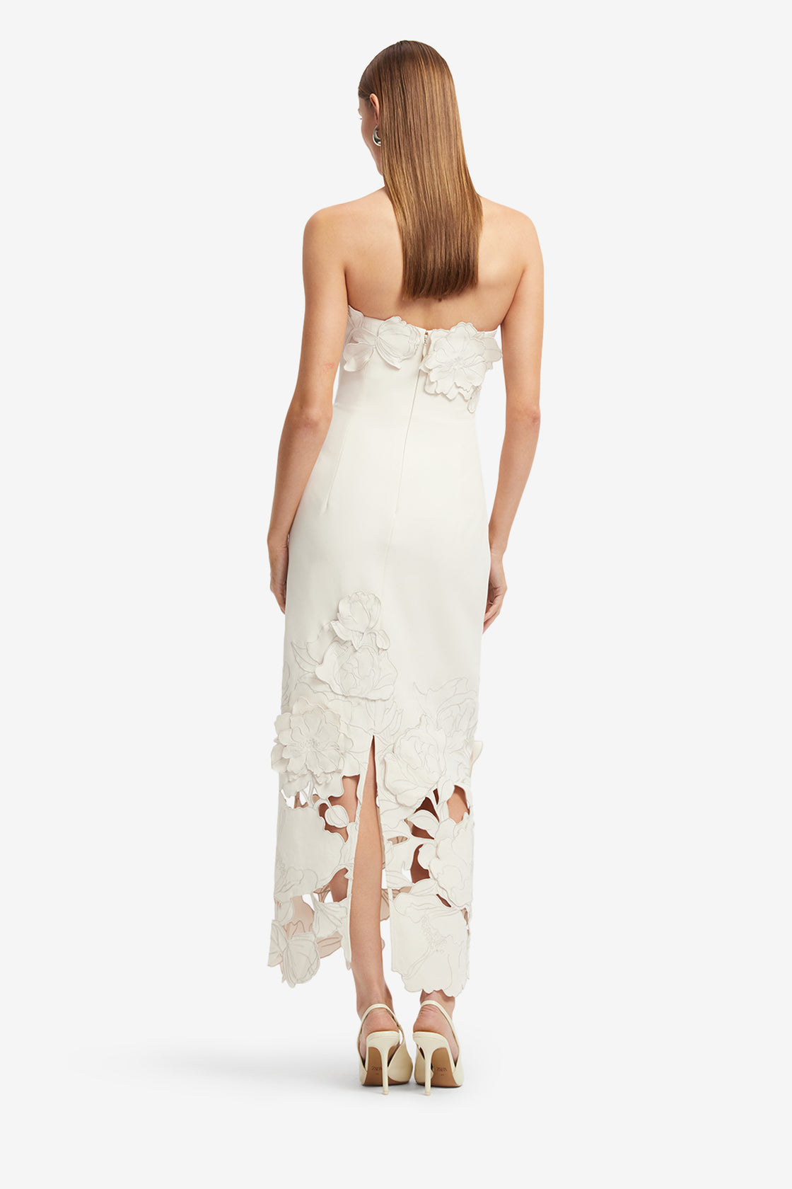 Rayna Appliqu Bustier Maxi Dress - Vanilla Rayna Appliqu Bustier Maxi Dress - Vanilla