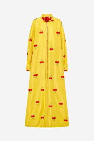 Exclusive LEO LIN Madeline Embellished Coat Dress - Cherry Beading