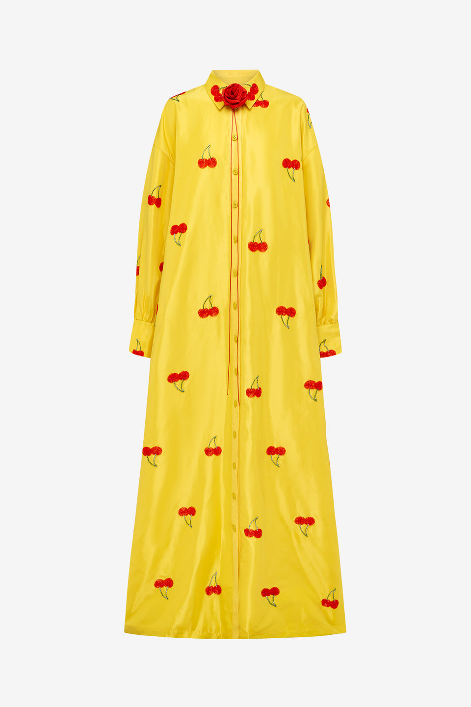 Exclusive LEO LIN Madeline Embellished Coat Dress - Cherry Beading