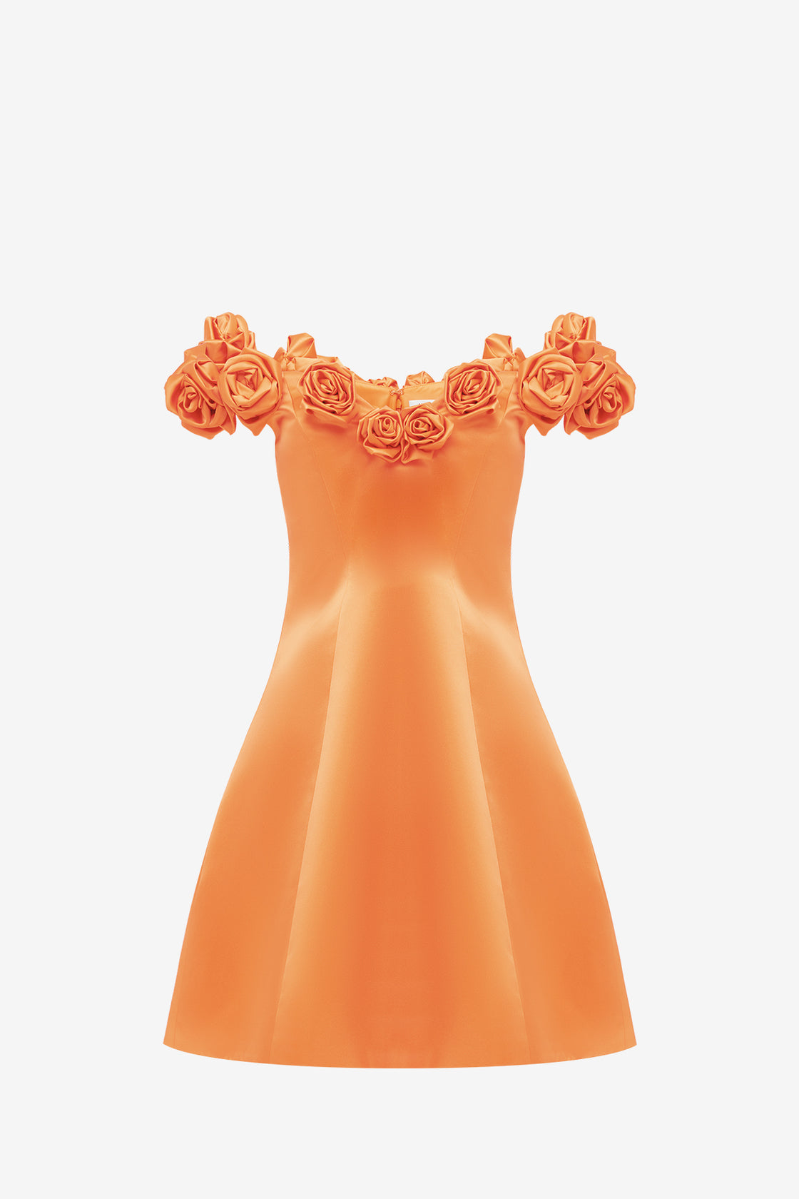 Exclusive LEO LIN Stella Off-Shoulder Mini Dress - Tangerine