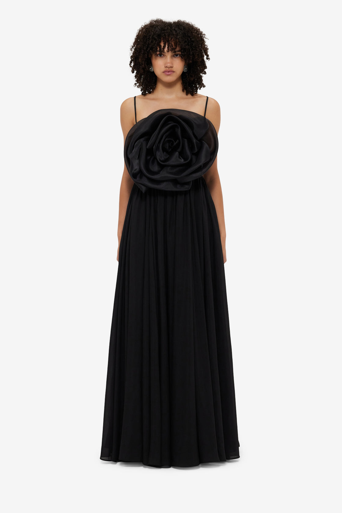Exclusive LEO LIN Bloom Rose Maxi Dress - Ebony