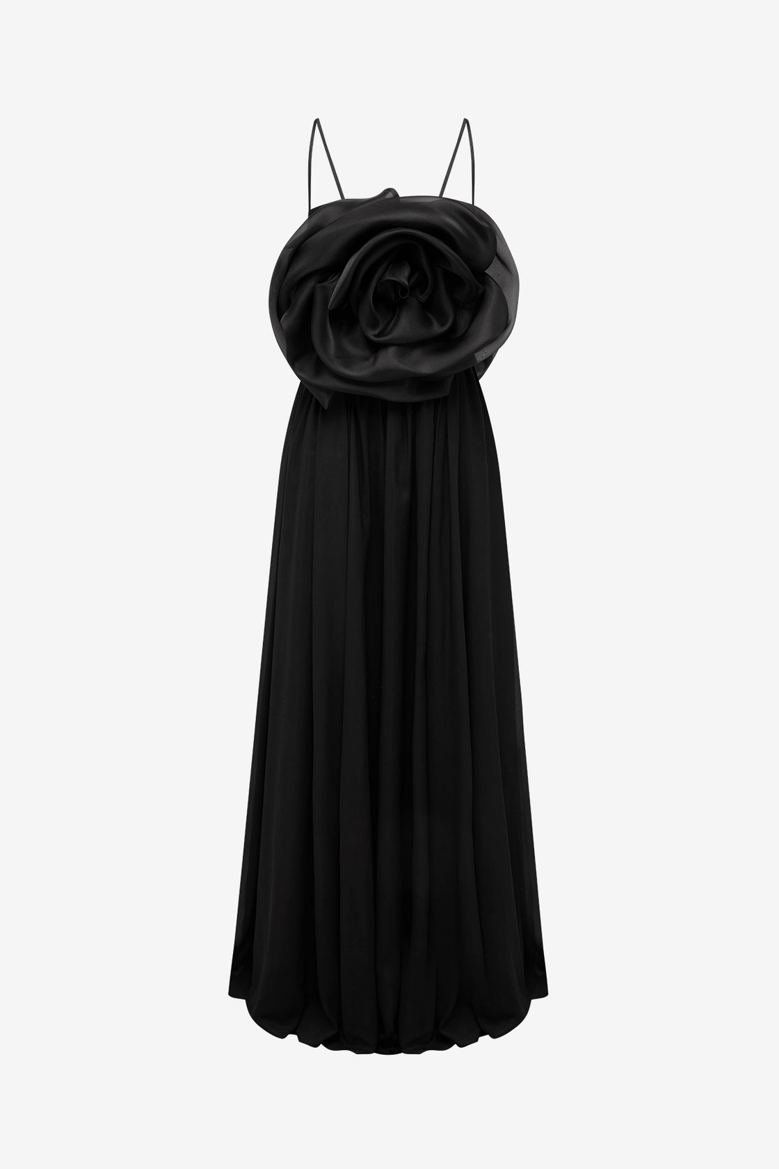 Exclusive LEO LIN Bloom Rose Maxi Dress - Ebony