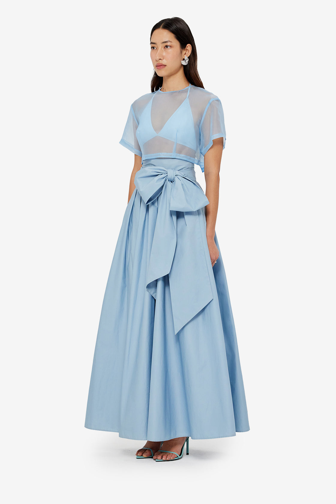 Exclusive LEO LIN Indie Sleeve Top - Powder Blue