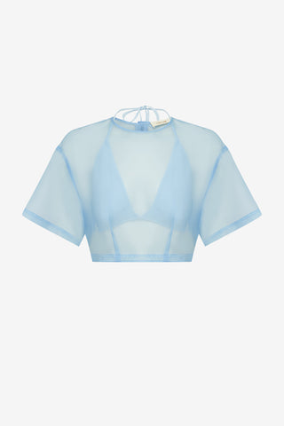 Exclusive LEO LIN Indie Sleeve Top - Powder Blue