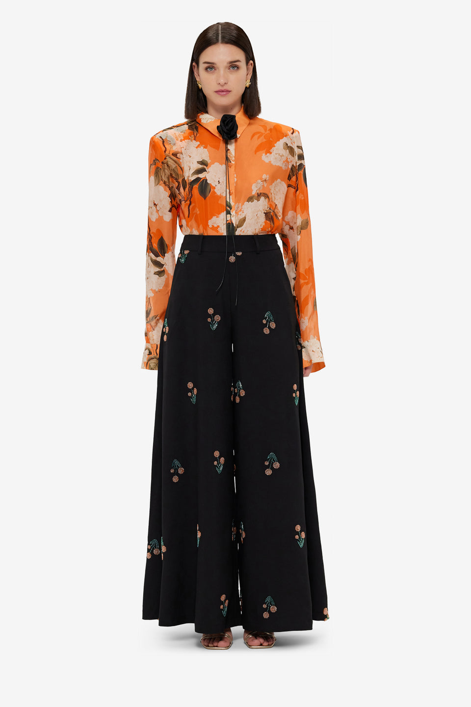 Exclusive Leo Lin Candied Embellished Pants - Wildflower Beading