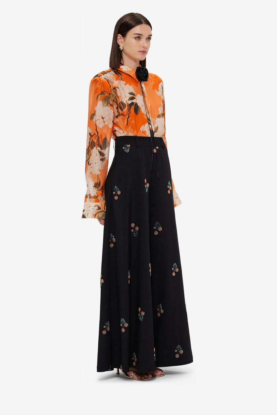 Exclusive Leo Lin Candied Embellished Pants - Wildflower Beading