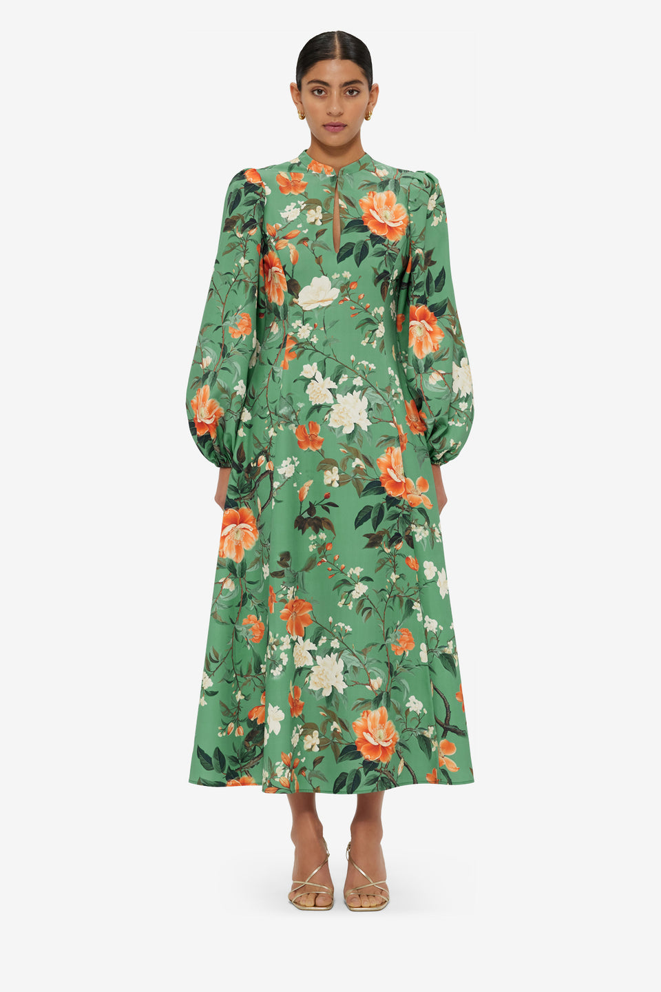 Janelle Midi Dress - Camelia Print Dress Midi