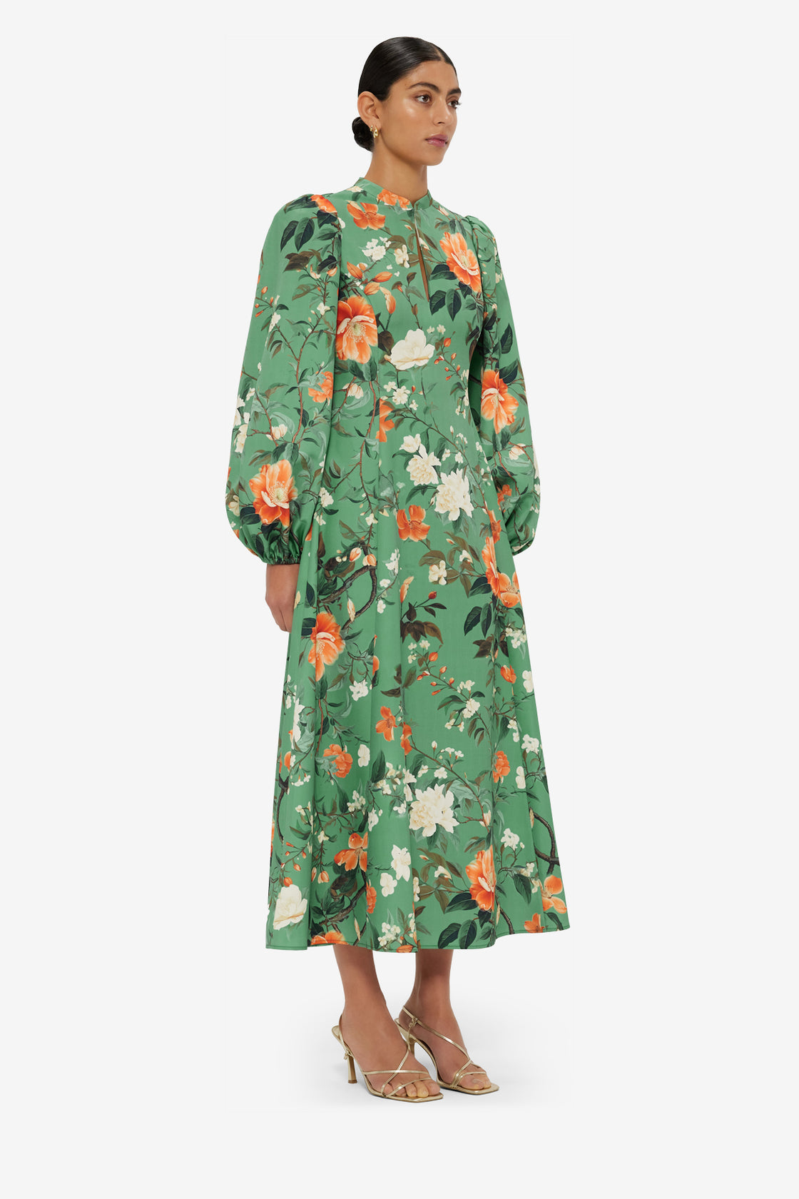 Janelle Midi Dress - Camelia Print Dress Midi