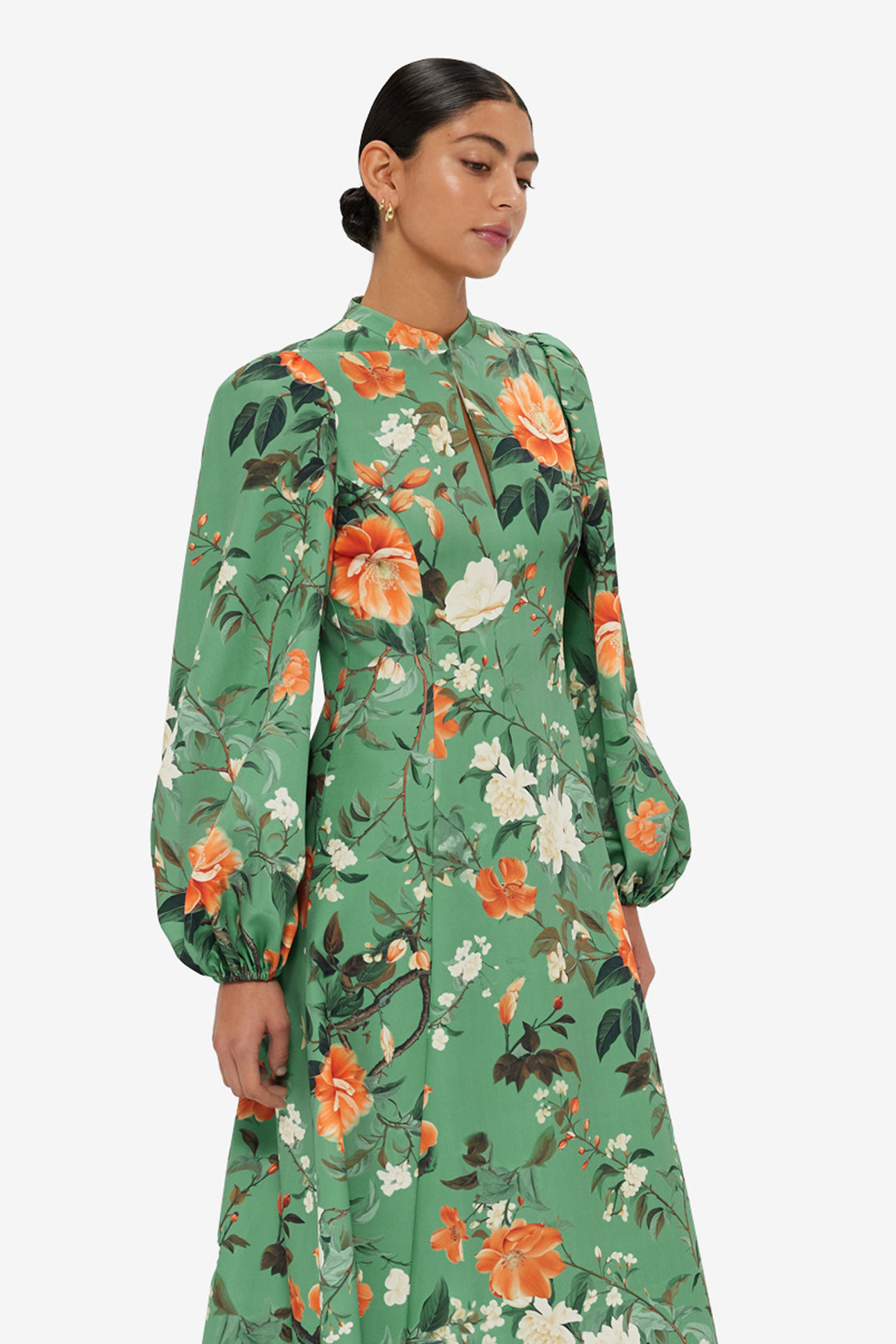 Janelle Midi Dress - Camelia Print Dress Midi
