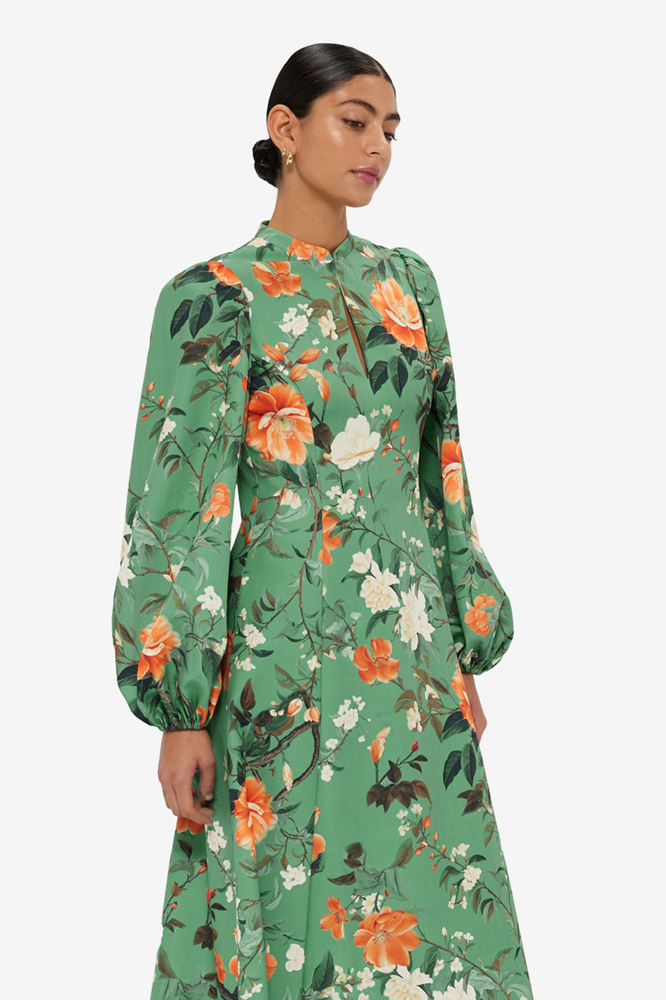 Janelle Midi Dress - Camelia Print Dress Midi