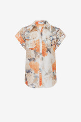 Catarina  Blouse - Hydrangea Print in Vanilla Blouse/Shirts