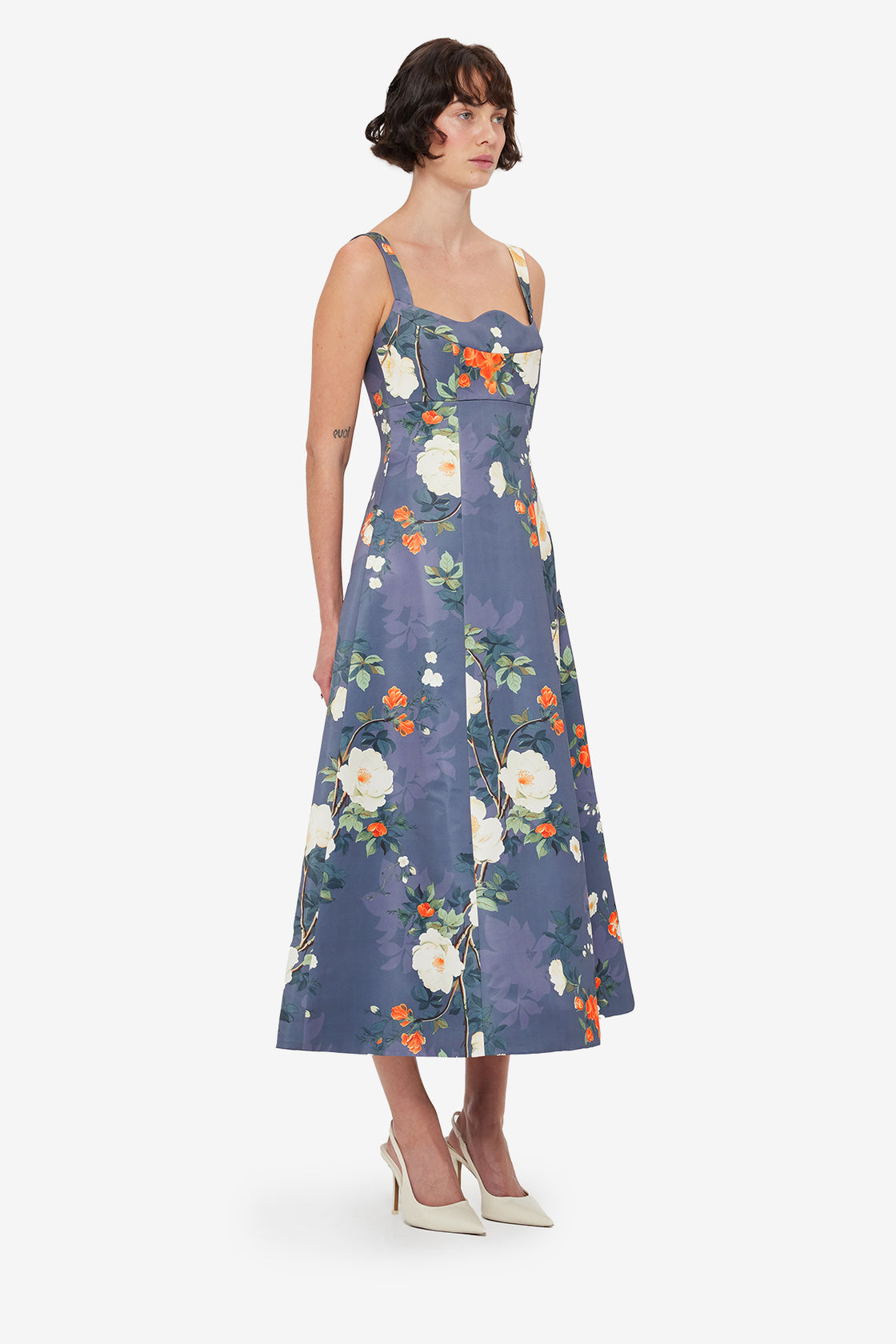Exclusive LEO LIN Odette Midi Dress - Pear Blossom Print