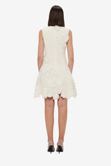 Chloe Appliqué Sleeveless Mini Dress - Vanilla Dress Mini