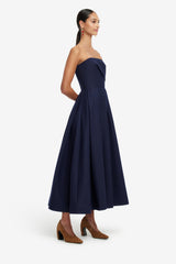 Lynn Bustier Midi Dress - Indigo Dress Midi