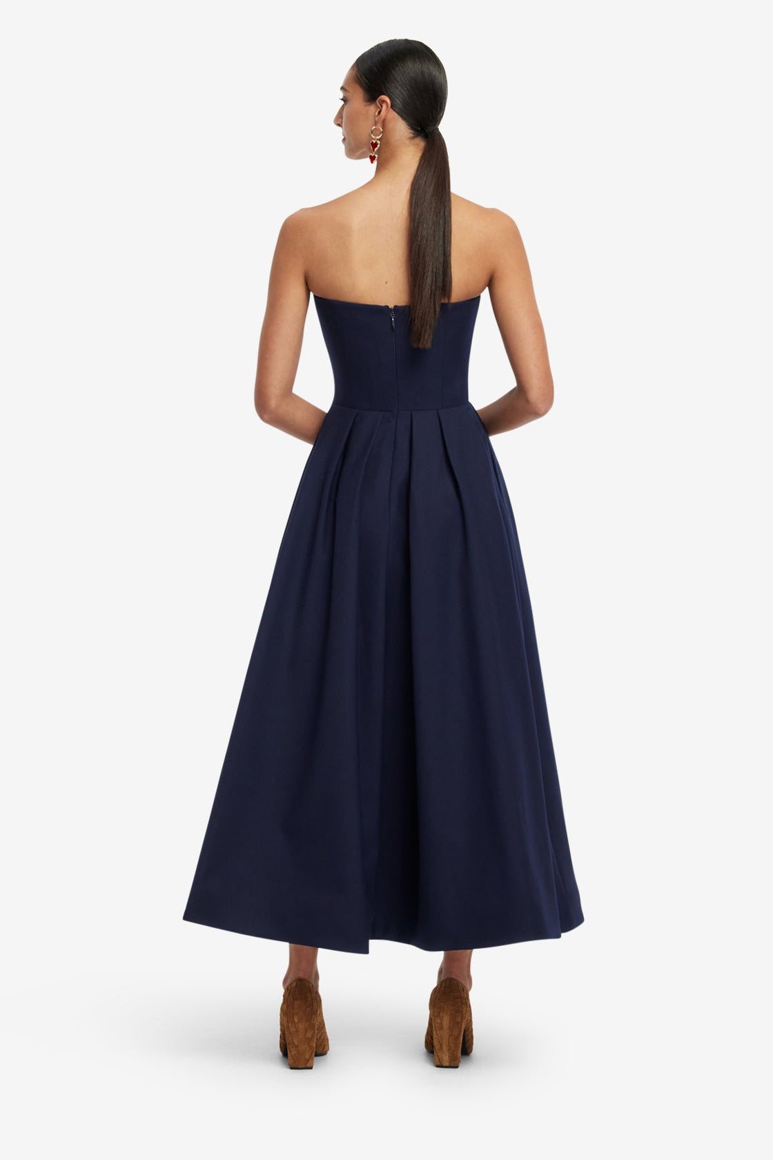 Exclusive LEO LIN Lynn Bustier Midi Dress - Indigo