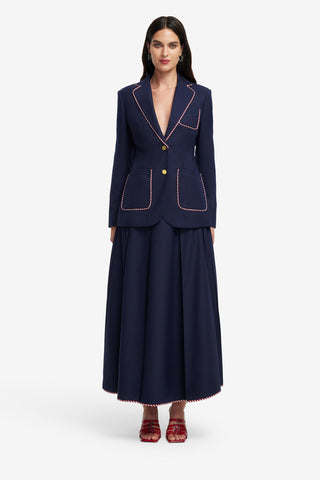 Exclusive LEO LIN Jillian Blazer - Indigo