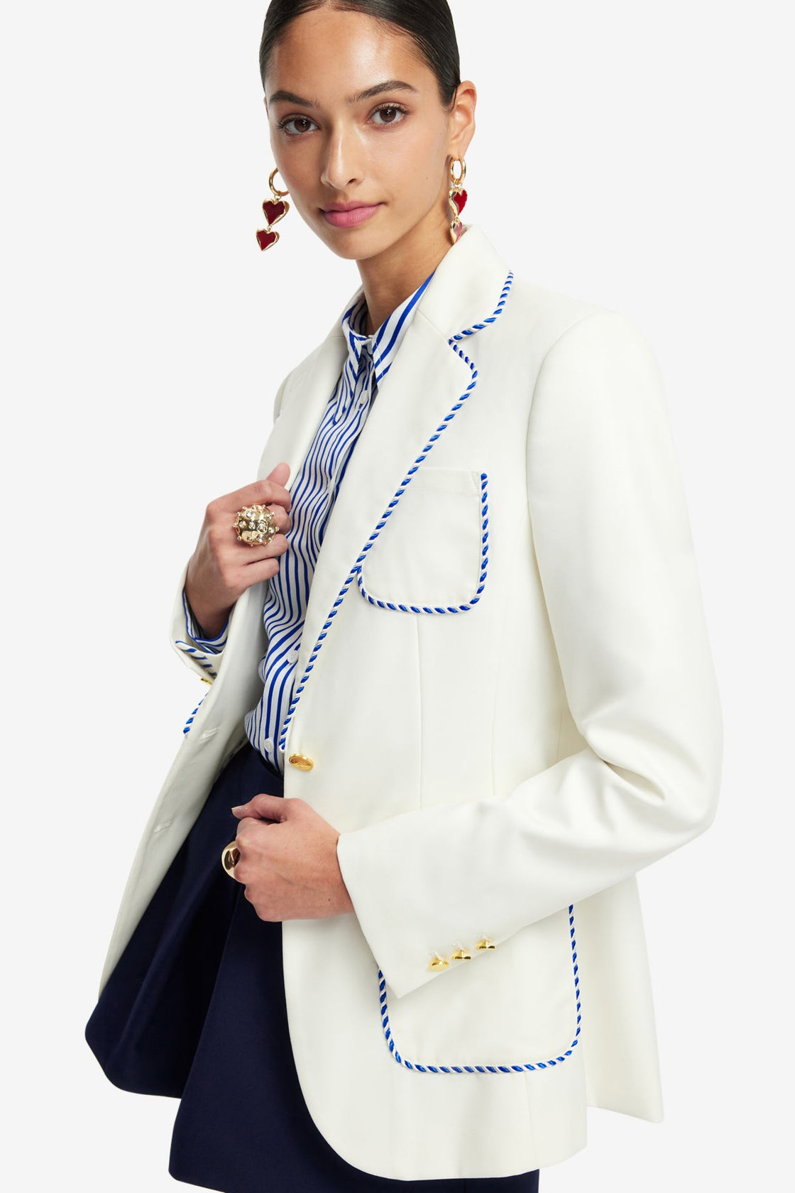Exclusive LEO LIN Jillian Blazer - Vanilla