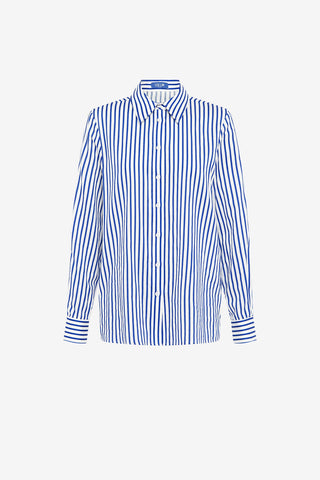 Exclusive LEO LIN Rosaline Striped Shirt - Navy