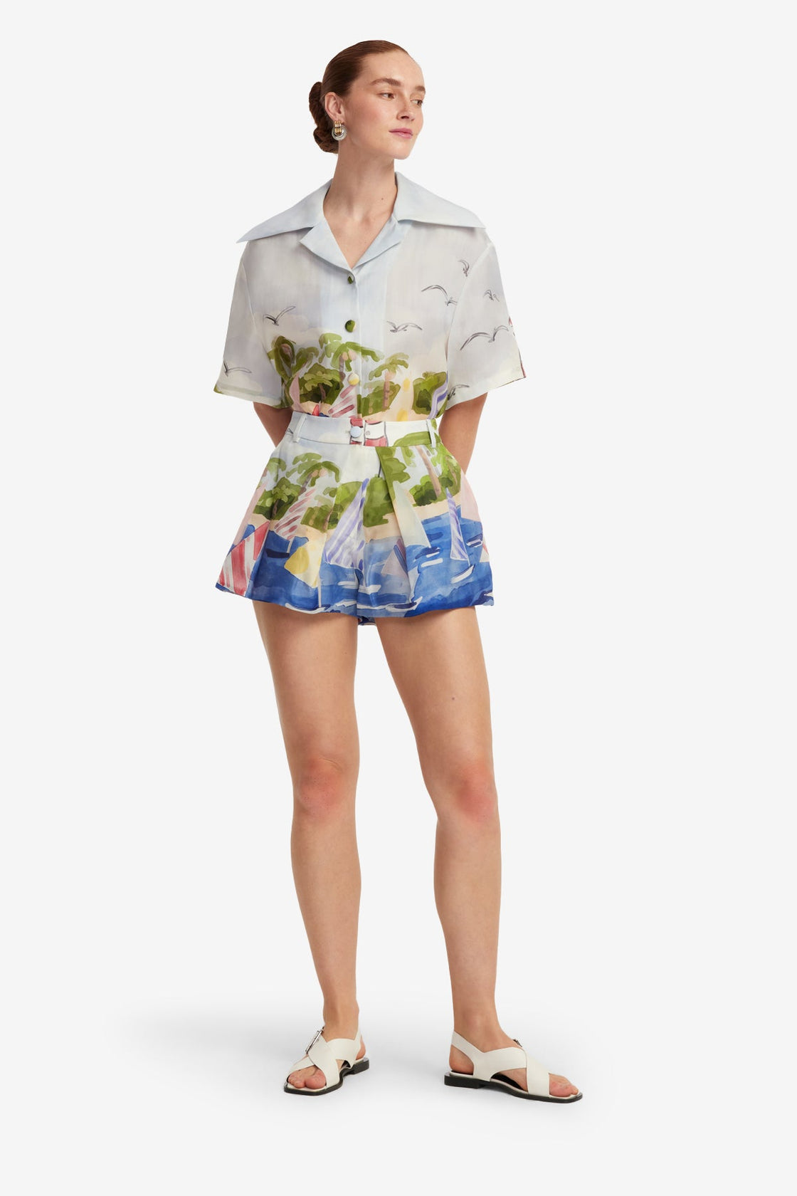 Exclusive LEO LIN Josie Shorts - Nautical Print
