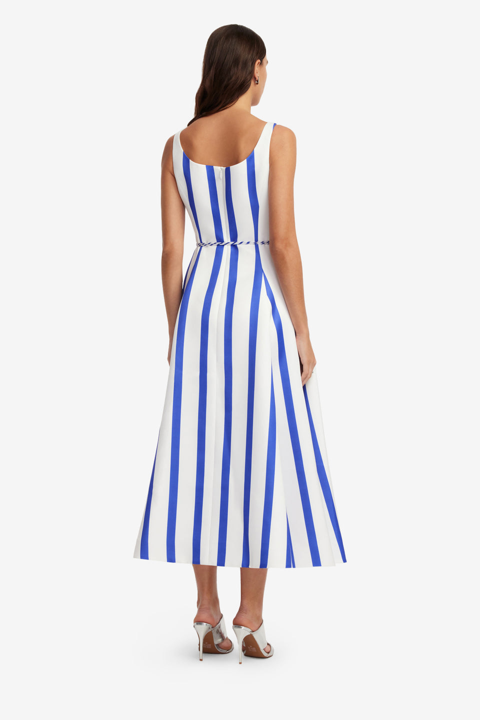 Exclusive LEO LIN Serafina Striped Maxi Dress - Navy