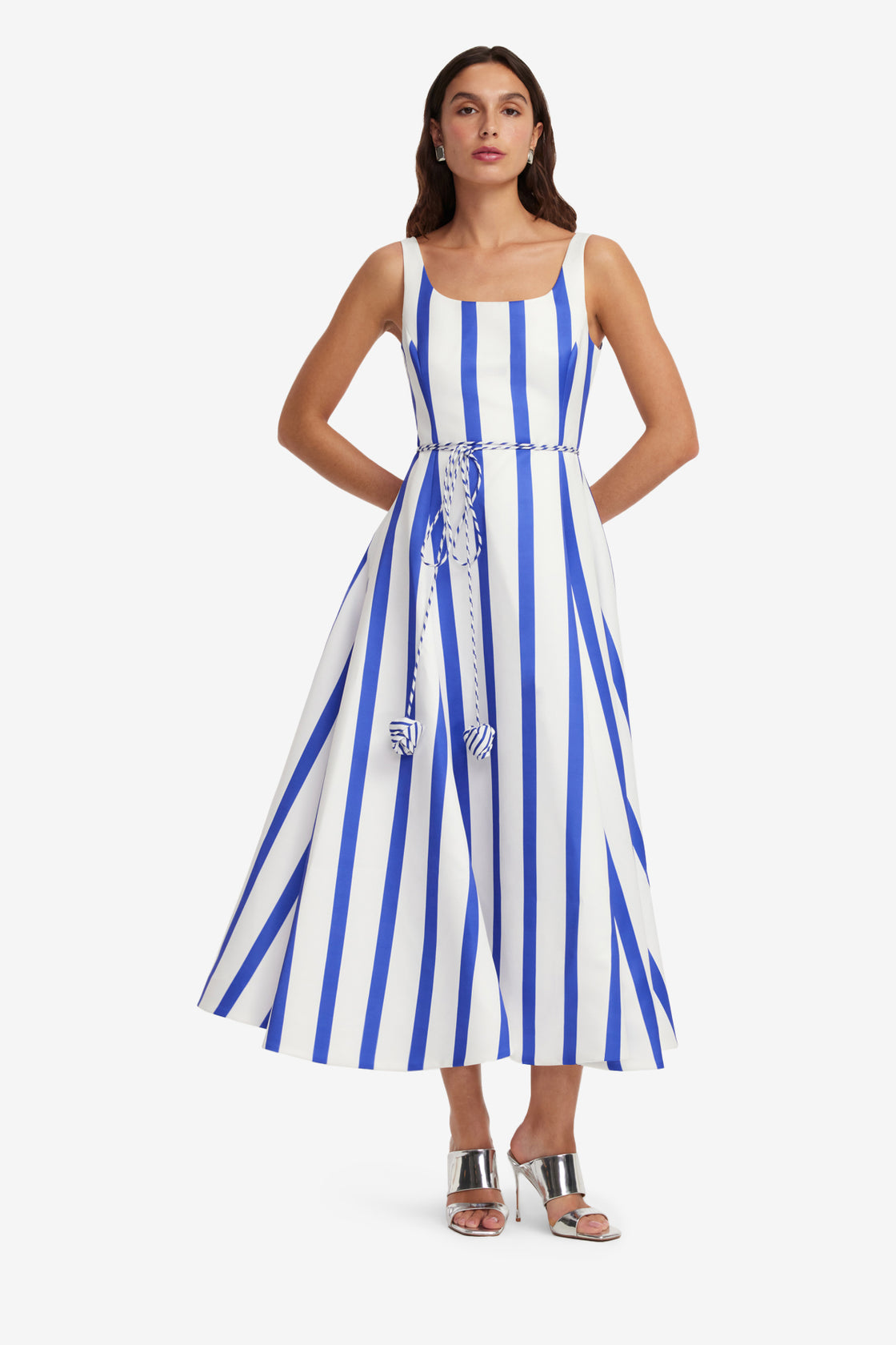 Serafina Striped Maxi Dress - Navy LEO LIN Serafina Striped Maxi Dress - Navy LEO LIN