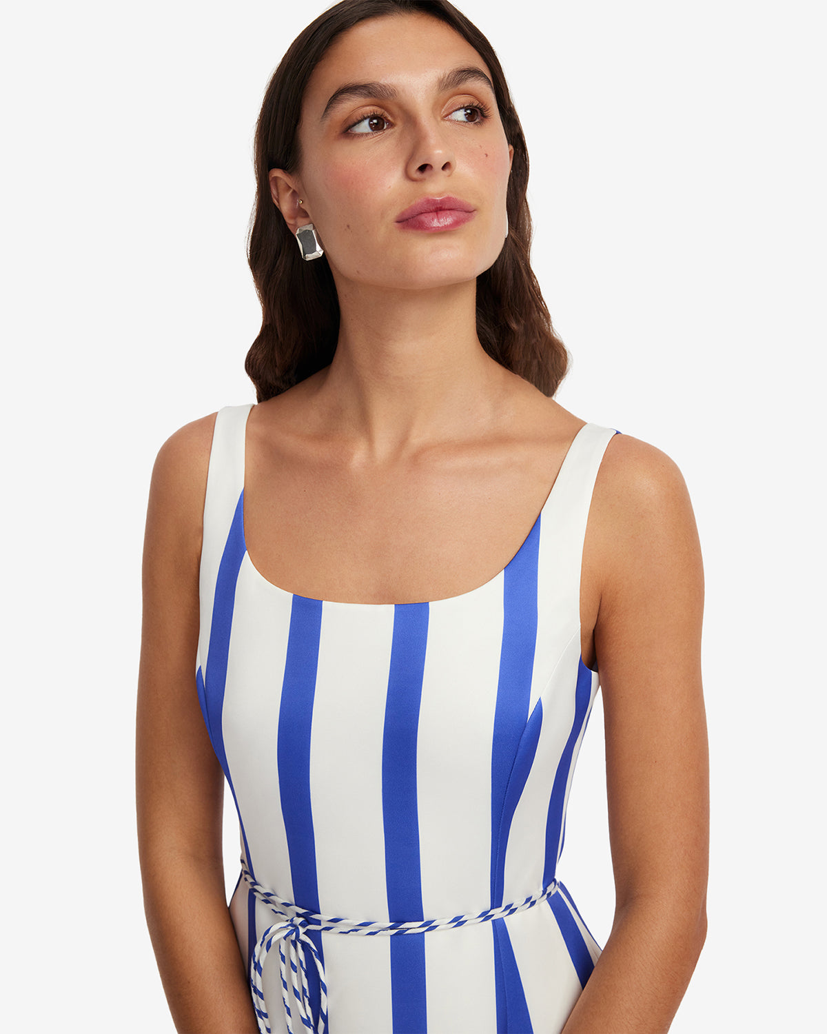 Serafina Striped Maxi Dress - Navy LEO LIN Serafina Striped Maxi Dress - Navy LEO LIN