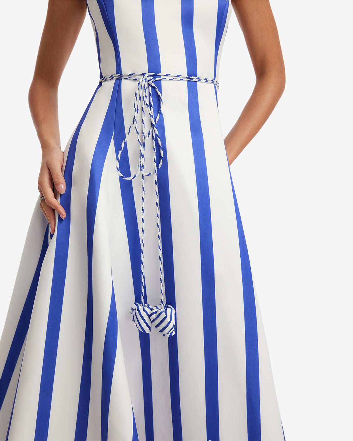 Serafina Striped Maxi Dress - Navy LEO LIN Serafina Striped Maxi Dress - Navy LEO LIN