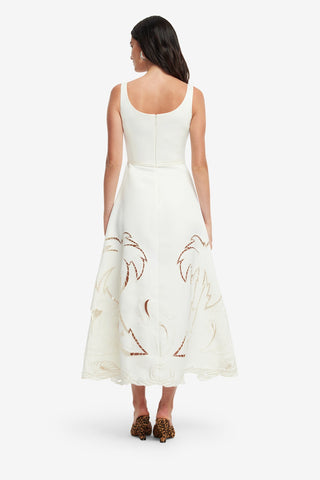 Exclusive LEO LIN Serafina Applique Maxi Dress - Vanilla