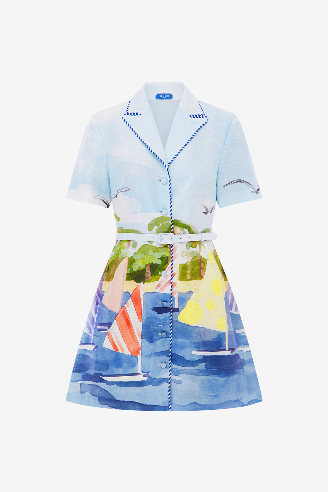 Leo Lin - Brigitte Mini Dress - Nautical Print Leo Lin - Brigitte Mini Dress - Nautical Print