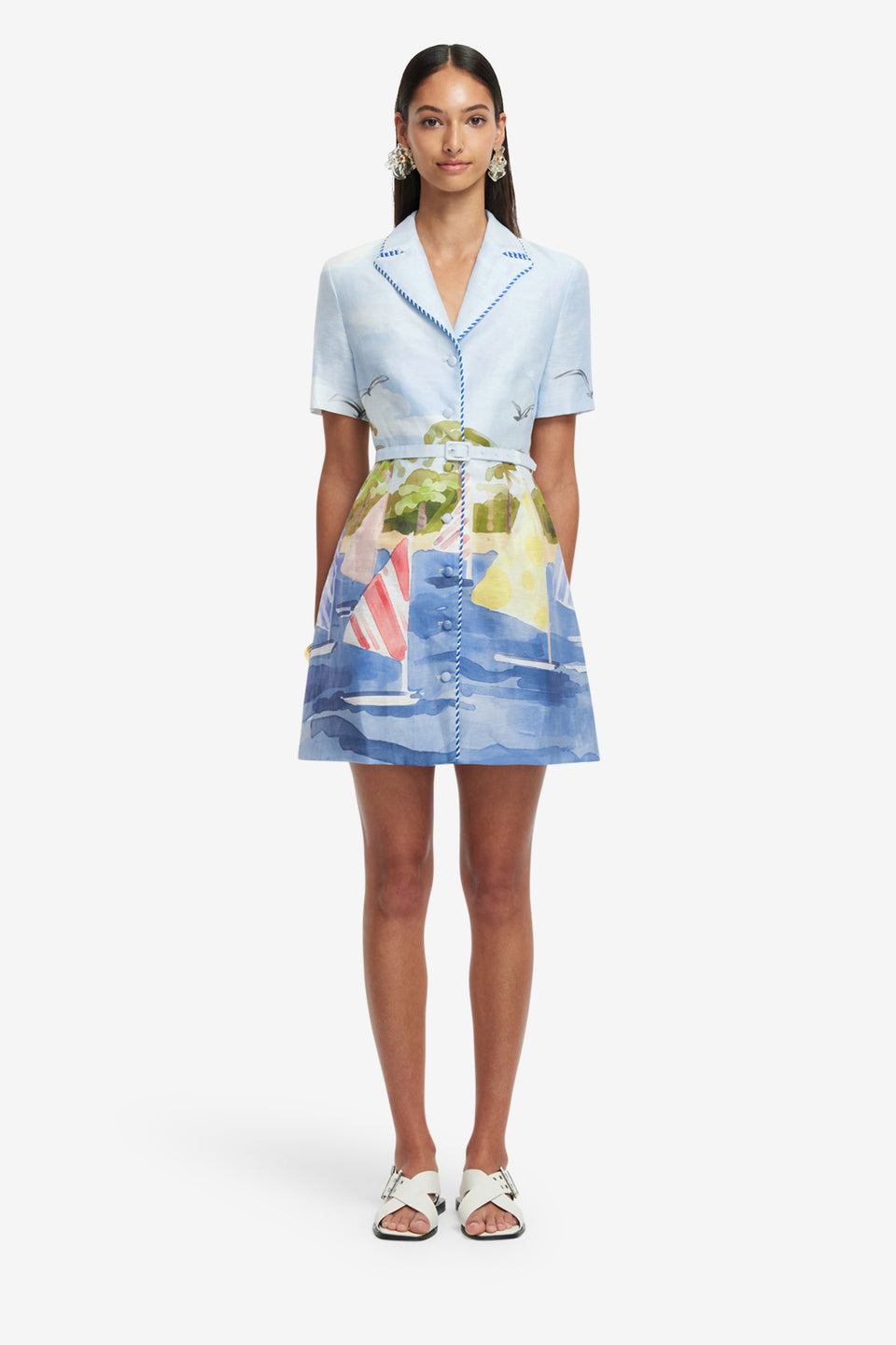 Exclusive LEO LIN Brigitte Mini Dress - Nautical Print