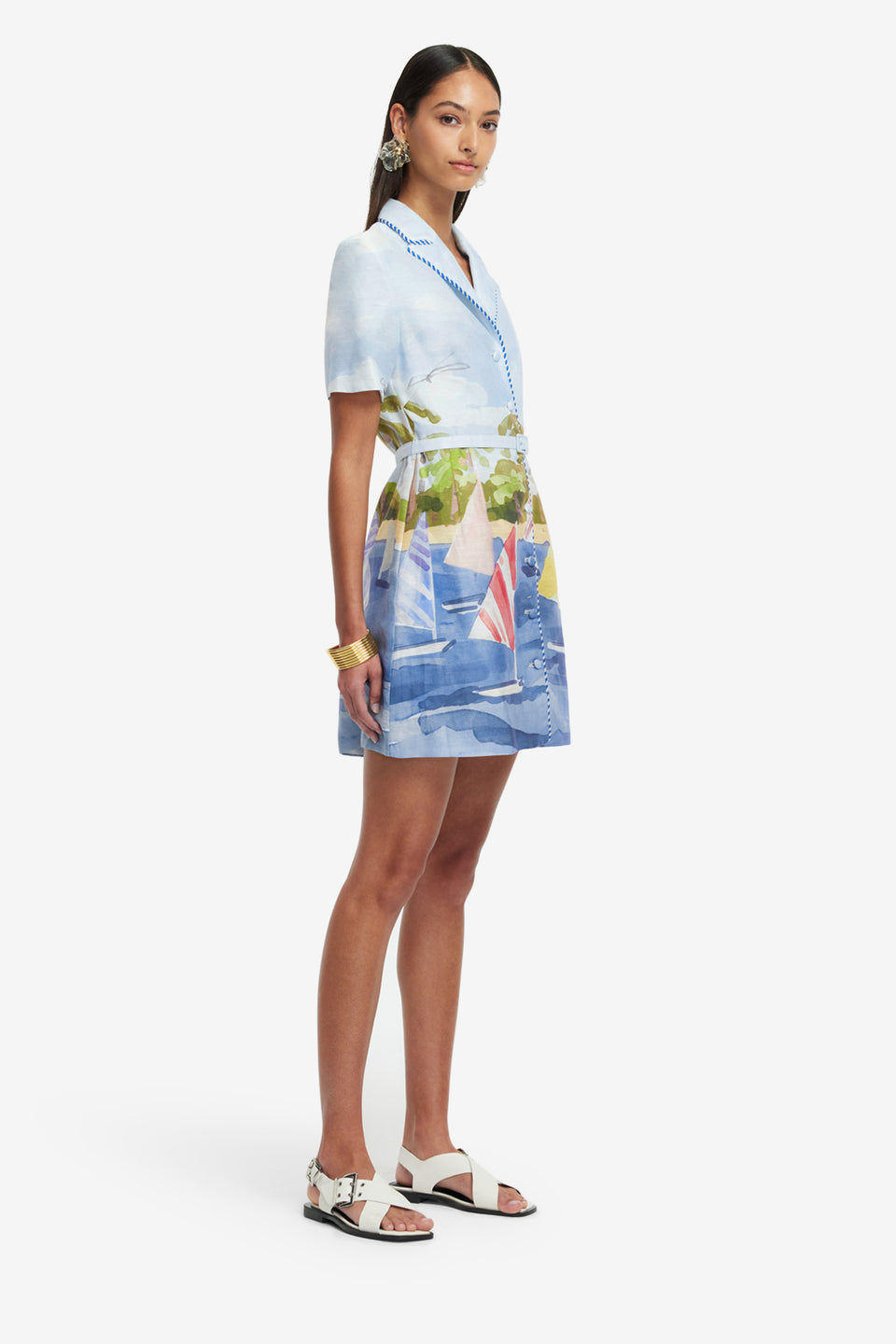 Exclusive LEO LIN Brigitte Mini Dress - Nautical Print