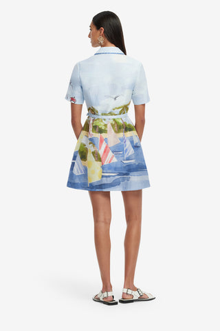 Exclusive LEO LIN Brigitte Mini Dress - Nautical Print