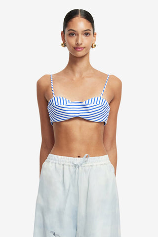 Exclusive LEO LIN Julia Striped Bralette - Navy