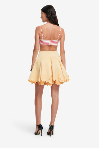 Exclusive LEO LIN Kaity Appliqué Skirt - Butter